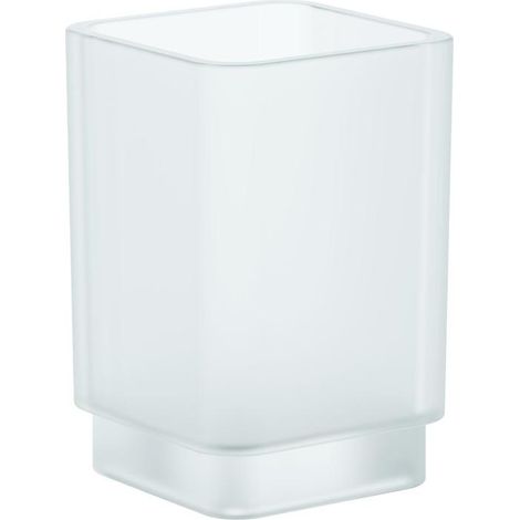 Grohe Selection Cube - Zahnbürstenbecher, daVinci Satin Weiß 40783000 (1/4)