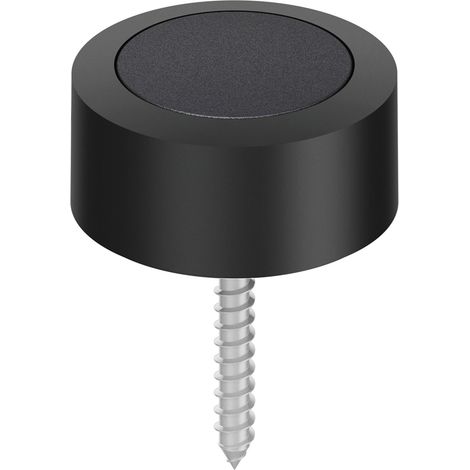 FSB Türstopper Boden ø 48mm zum Schrauben - Türpuffer Gummi Stopper, Aluminium schwarz matt (1/3)
