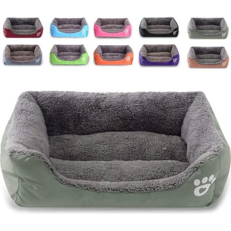 Coussin pour chien et chat, lit moelleux lavable pour petits et moyens chiens, panier douillet chaud avec coussin, taille 66x50 cm (1/3)