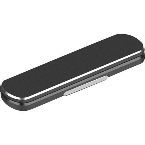 Soporte magnético para teléfono, soporte plegable de aluminio, mini soporte, soporte de metal de alta calidad, giratorio 360°, negro (1/4)