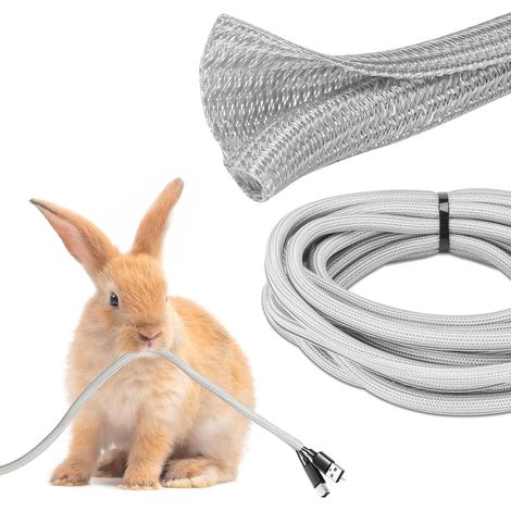 3M Cable Sleeve, Flexible Cable Cover, Adjustable Cable Management, for Electric TV Wires, PC Wires, Maximum Safety for Children and Animals, Allows Heat Dissipation (1/5)