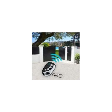 Ensemble de 3 clés métalliques pour porte de garage électrique 433 à quatre boutons, avec télécommande universelle - Crezuo (1/4)