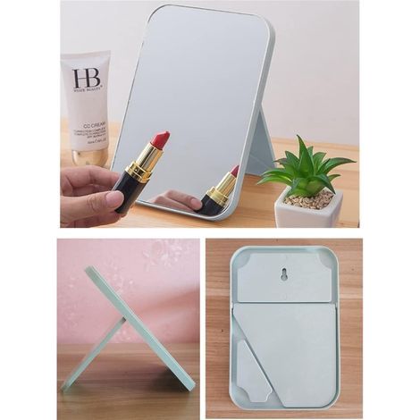 Miroir de table Super HD, miroir pliable avec support, miroir de maquillage mains libres/à main (1/4)