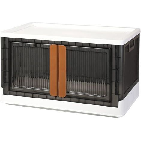 Boite rangement plastique, 72L boite de rangement Pliable caisse rangement, avec couvercle et 4 roulettes Empilable, aux Vetements Jouets Livres, Rangement Cuisine Chambre à Coucher (lot de 1) (1/5)