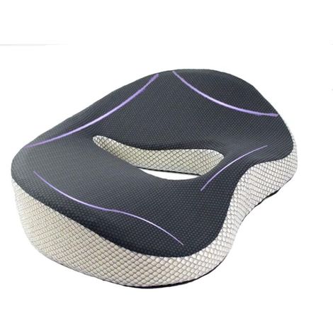 Cuscino viscoelastico per sedie da ufficio, per emorroidi o mal di schiena. Cuscino ortopedico con memory foam per sedersi.