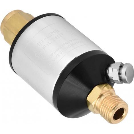 1/4"-NPT-Einlass- und Auslass-Luftkompressorfilter, Wasserabscheider, Luftkompressortrockner mit Ablassventil für Druckluftwerkzeuge, Plasmaschneider, Druckluftleitungen (1/5)