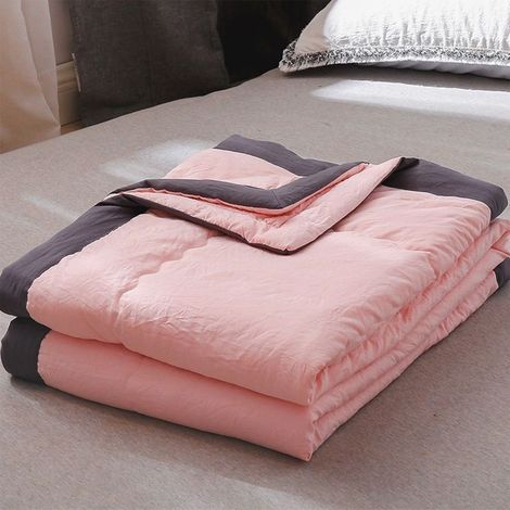 Couette Rafraîchissante - 98 % Coton 2 % Élasthanne - Taille Reine - Pour Nuits Chaudes - 1 Pièce (1/5)