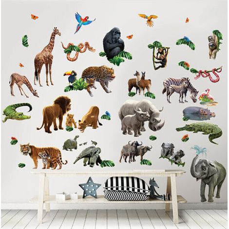 Stickers monde de la jungle Walltastic (1/4)