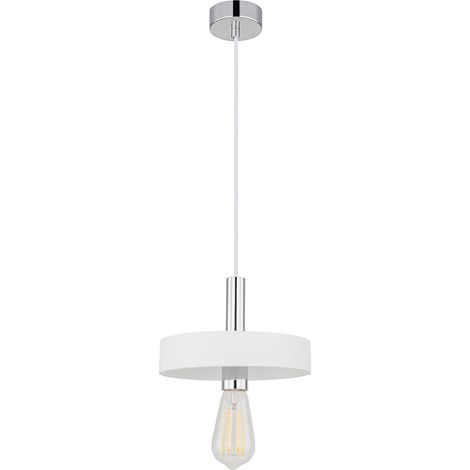 Decken Pendel Hänge Lampe Leuchte Metall Gips Weiß Beleuchtung Wohn Ess Zimmer