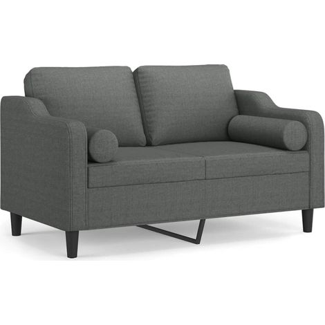 Maison Exclusive - Divano a 2 Posti con Cuscini Grigio Scuro 120 cm in Tessuto