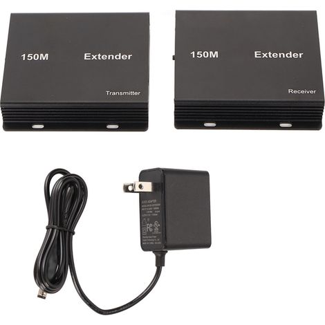 Câble prolongateur HDMI 150M 1080P 60Hz 148.5MHZ 1Gbps, compatible 3D EDID POC, adaptateur avec prise US 100-240V (1/5)