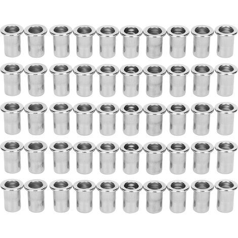 50-teiliges Set Blindnietmuttern, Edelstahl, gerippte Muttern, M6, Hardware-Zubehör (1/5)