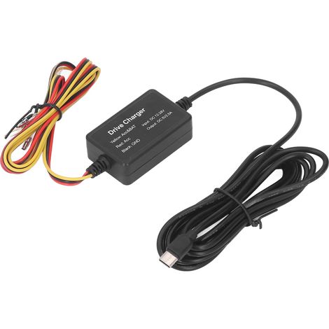 Kit de câblage Dash Cam 12-30V 10W USB-C, caoutchouc et métal, pour rétroviseur GPS, navigateur et détecteur de radar (1/5)