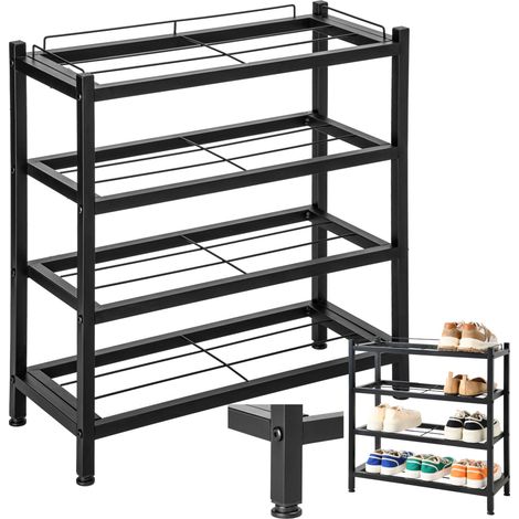 Zapatero alto Viena, 4 niveles, negro (1/5)