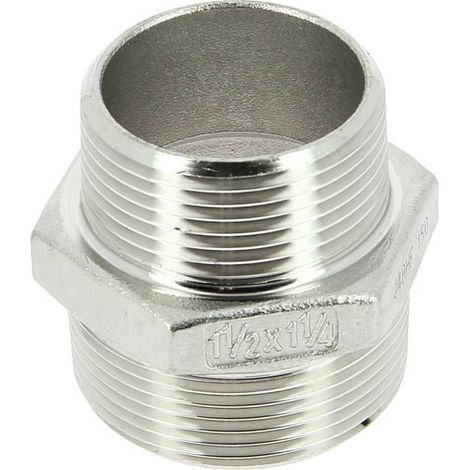 Mamelon inox réduit Mâle 1"1/2-1"1/4