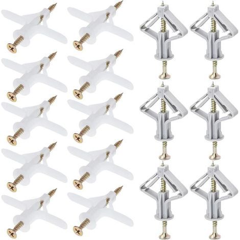 100 Stück Hohlkörperdübel M8 Set, Trockenbauanker, Gipsdübel, Spreizdübel, Gipshohldübel, Gipsplatten-Spreizdübel (1/5)