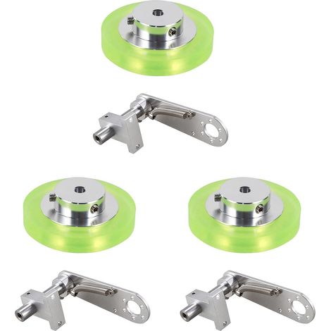3Ensemble Roue de Mesure de Roue D'Encodeur Industriel en PolyuréThane Aluminium de 200 mm avec Support de D'Encodeur en Aluminium de Type 20 mm (1/5)