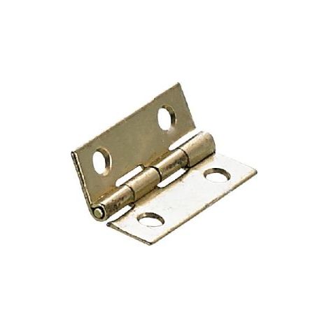 Hettich Schmales Scharnier 20 x 12 x 0,5 mm , vermessingt, 4 Stück Topfscharnier