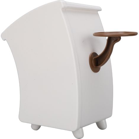 Boîte de rangement de bureau en plastique blanc, pliable et créative, idéale pour ranger bijoux, boucles d'oreilles et colliers. (1/5)
