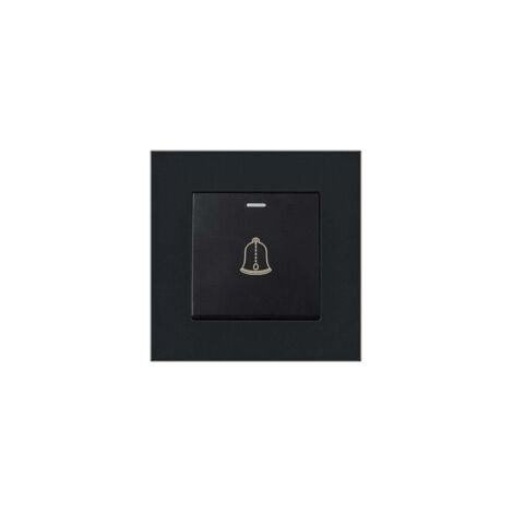 Bouton de sonnette extérieur, interrupteur de sonnette 220-250V avec panneau en verre trempé. Ce bouton poussoir de carillon étanche fonctionne sans fil et mesure 3,38 pouces de diamètre. - Crezuo (1/4)