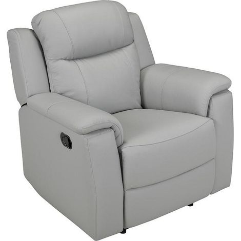 Poltrona relax in cuoio Grigio - EVASION (1/5)