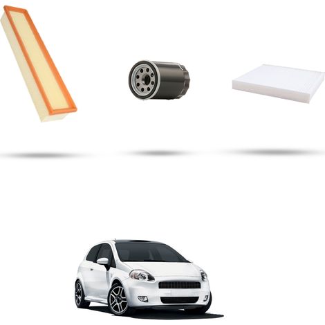 Kit tagliando 3 filtri compatibile con Fiat Grande Punto 1.2 8v 49kw dal 2005 (1/4)