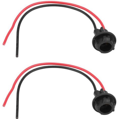 2 Pcs Support De Tête D'ampoule T10 W5W 168 194 Doux En Caoutchouc De Voiture Plug-in Lampe Ampoule Extension Socket Titulaire Connecteur Prépa Coudé Prise+douille w5w porte ampoule t10+supp, Non orig (1/4)