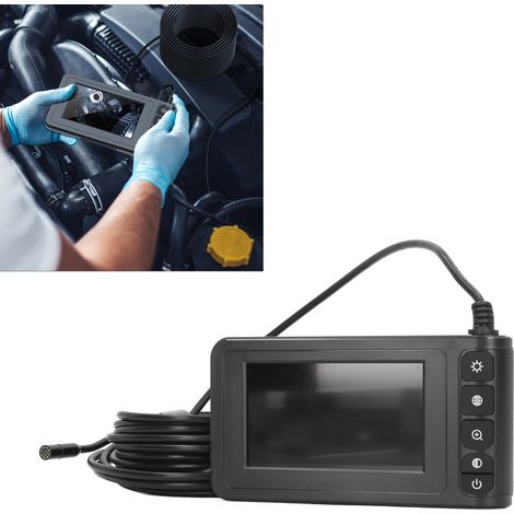 Caméra de canalisation haute définition avec écran, objectif 8 mm, détecteur de dépôts de carbone pour la réparation automobile, endoscope visuel industriel (1/5)