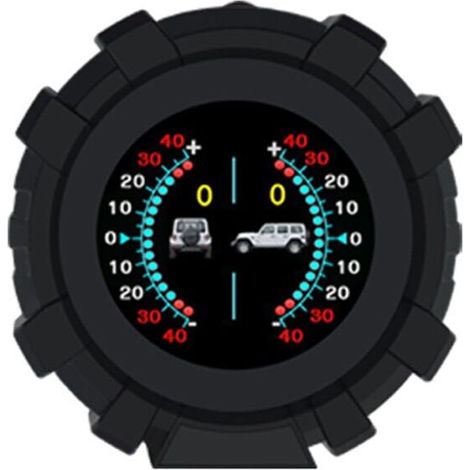Affichage Tête Haute Voiture HUD LCD Multifonction avec GPS, Inclinomètre Numérique, Mesure d'Angle/Pente/Longitude/Latitude, Vitesse/Altitude/Boussole/Tension en Temps Réel (1/4)