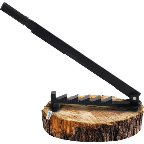 Bituxx Handholzspalter Holzspalter Brennholzspalter Holzspalthilfe Holz Spalten Spalter Anzündholz Kaminholz Wood Splitter Wand Manuell 65cm