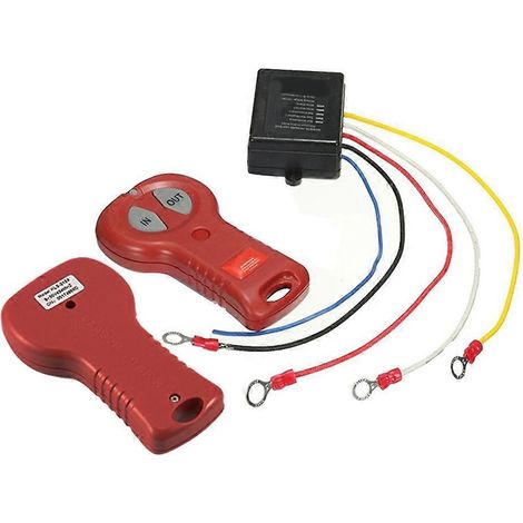 Kit de commande de treuil sans fil 12V/24V avec récepteur pour Jeep, quad et camion tout-terrain