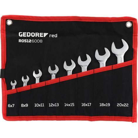 Gedore RED 3301081 R05126008 Kit chiavi a forchetta doppie 8 parti Misura (metrica) 6 - 9 mm (1/5)
