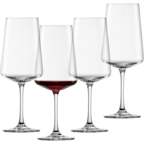 Verres à vin rouge MioVino set de 4, verres à vin modernes pour le vin rouge, verres en cristal résistant au lave-vaisselle, fabriqué en Allemagne art. n° 124051 (1/5)