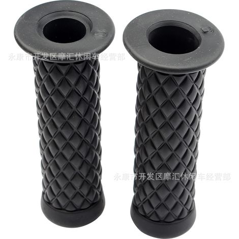 Motorcycle ATV Beach Off-Road Accessories CG125 Retro Handlebar Grips, Handlebar Covers with Diamond Pattern Sealing (1/4)