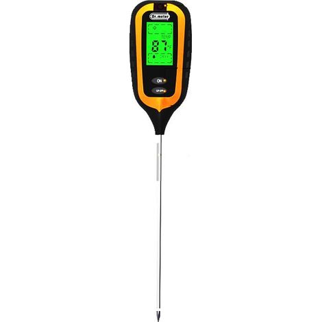 Testeur de sol 5-en-1 PH, mesureur avec PH/Température/Humidité/Lumière/Humidité ambiante pour jardinage, pelouse, agriculture et plantes extérieures (1/5)