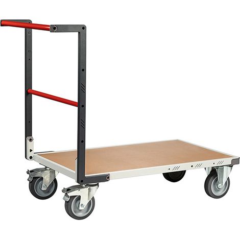 Chariot de manutention à monter - Plateau bois médium 1000x595mm - Charge max 400kg - Roues thermoplastiques - 804722240 (1/3)