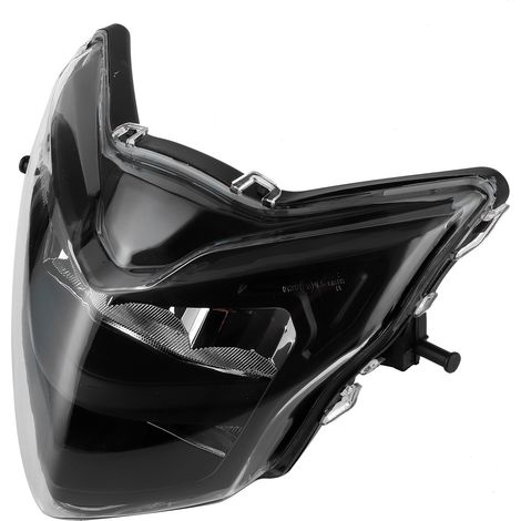 LED-Scheinwerfer-Einheit 12V, helle Motorradscheinwerfer-Modifikation, passend für Yamaha LC135 V2–V6, transparente Linse (1/5)