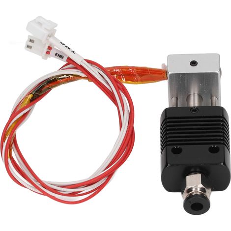 Kit tête d'impression 3D pour Anet ET4 avec tube chauffant 24V 40W, buse laiton 0.4mm, bloc alu chauffant, raccord fileté externe, plage -40 à +260°C (1/5)
