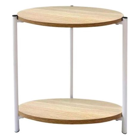 Mesas Auxiliares - Mesita Auxiliar de Centro Dante 42 cm - Blanco