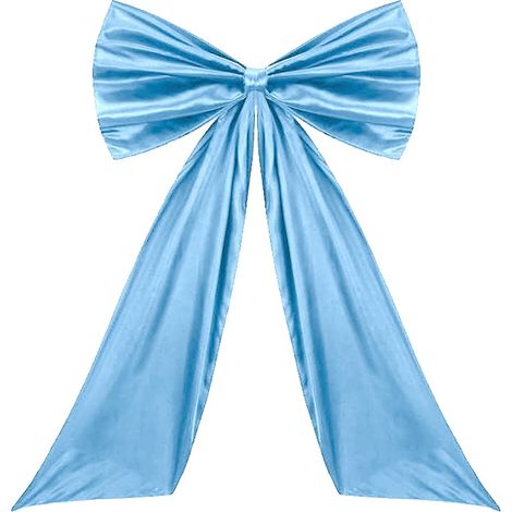Nœud Décoratif - Ruban Polyester - Pour Arbre De Noël Fête Mariage Anniversaire - Bleu - 105 x 6,5 x 5 cm - 1 Pièce (1/5)