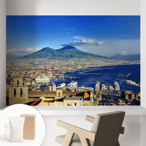 Papier peint intissé avec imprimé pour intérieur moderne application facile a motif - Colle incluse gratuite Panorama côtier 104x70 cm (1/5)