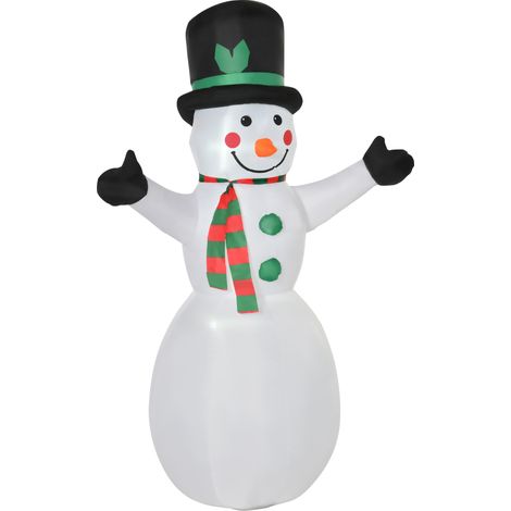 Décoration de Noël bonhomme de neige décoration de Noël, auto-gonflables 1 m, multicolores, y compris le souffleur, LED colorées (1/5)