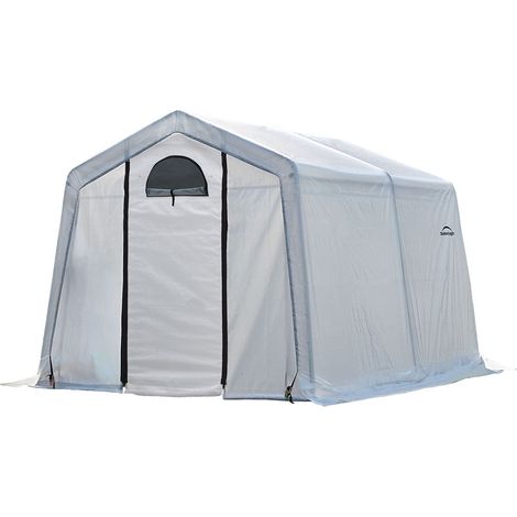 ShelterLogic Foliengewächshaus Weiß 300x300x249 cm (1/4)