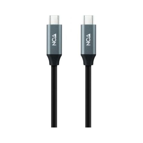 NANOCABLE 10.01.4300 - USB 3.2 Gen2x2 20Gbps 5A/100W 4K/60Hz USB-C/M-USB-C/M Kabel, Schwarz, 0,5 m