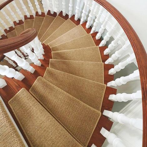 Marches d'escalier antidérapantes avec support en caoutchouc, tapis épais 65 24 4 cm, 3 pièces (1/5)