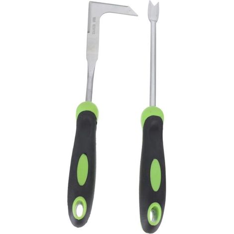 SABIR 2 PCS Outil De Jardinage Désherbeur Manuel Et Fourche à Pissenlit en Acier Inoxydable pour Enlever Les Mauvaises Et Désherber Les Fissures du Jardin (1/4)