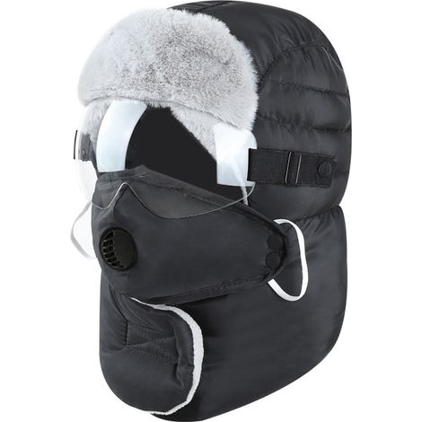 Cagoule de ski - Masque de moto - Masque facial - Masque intégral chaud pour vélo d'hiver - Cache-cou coupe-vent pour le ski