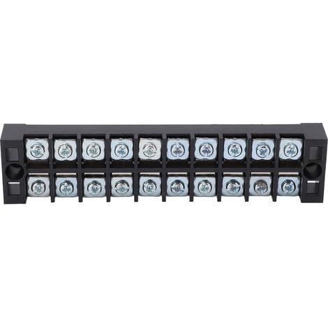 Ensemble de 25 borniers TB-2510L à 10 positions, barrette de raccordement double rangée pour boîtier de distribution, 25A 600V (1/5)