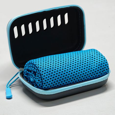 Schnelltrocknendes, doppelseitiges Mikrofaserhandtuch 40 x 80 cm – Tragbares Sport-, Fitness-, Yoga- und Schwimmhandtuch, fluoreszierendes Grün-x