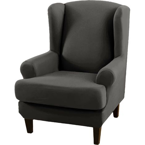 Housse de banc universelle Ander Online Modèle rétro américain Housse complète canapé unique Gris foncé (1/5)